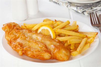 Poisson pané de Mollie (Fish and chips)