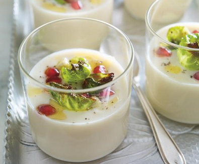 Verrines de cr&#232;me de chou-fleur